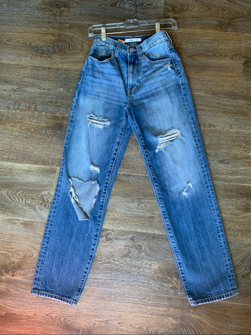 #51 High-Rise Distressed Boyfriend Jeans - Light Blue Wash